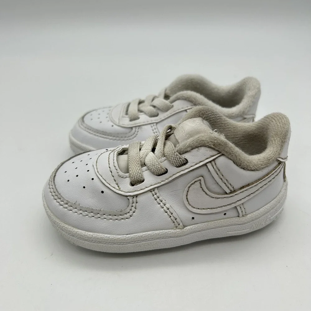 Nike‎ Shoes Infant Sz 4C CK2201-100 White Baby Sneakers Soft Sole Classic
